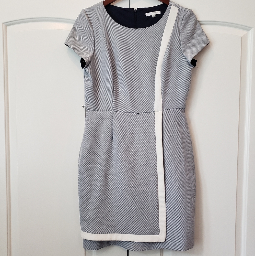 Navy & White Flap Dress - Picture 2 of 5